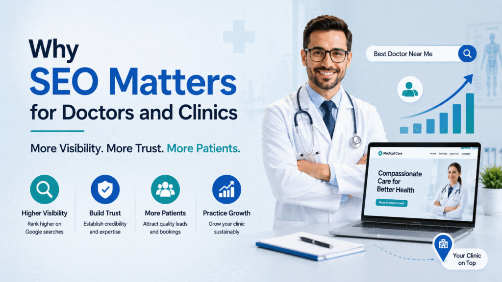 Why SEO matters for doctors and clinics to improve Google rankings, attract more patients, and grow healthcare practices online.